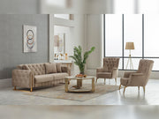 Puma 3-pieces (Sofa & Loveseat & Chair) Livingroom in Anthracite - 200-SIM-PUM-VELVET412-321