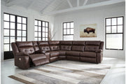 Punch Up Walnut 6 - Piece Power Reclining Sectional - Gate FurniturePower Reclining Sectional