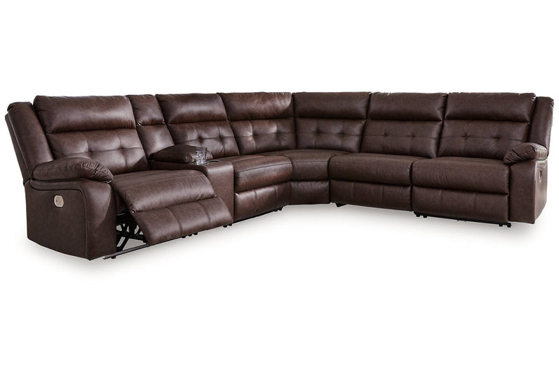 Punch Up Walnut 6 - Piece Power Reclining Sectional - Gate FurniturePower Reclining Sectional