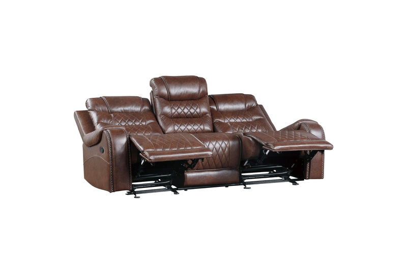 Putnam Brown Reclining Living Room Set - Gate FurnitureLiving Room Set