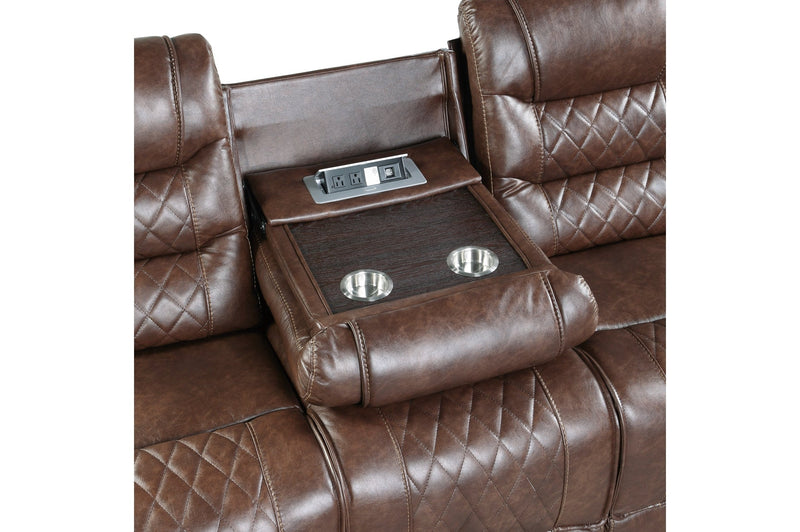 Putnam Brown Reclining Living Room Set - Gate FurnitureLiving Room Set
