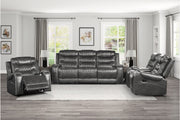 Putnam Gray Reclining Living Room Set - Gate FurnitureLiving Room Set
