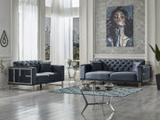 Puzzle Tufted Living Room Set - Gate FurnitureLiving Room Sets