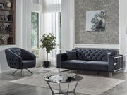 Puzzle Tufted Living Room Set - Gate FurnitureLiving Room Sets