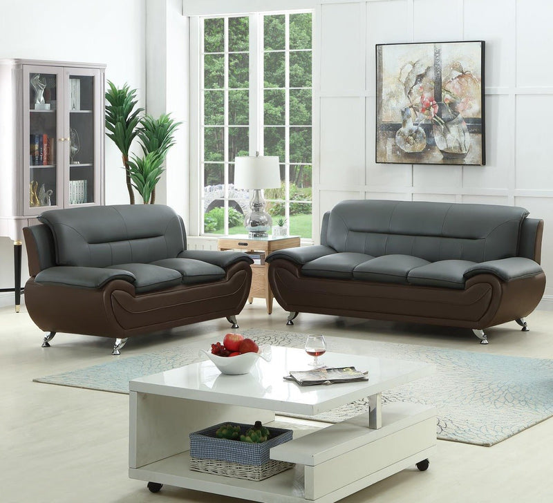 Pyrus Brown Grey Living Room Set - Gate FurnitureLiving Room Set