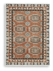 Qaabiz Sienna/Ivory/Black 5' x 7' Area Rug - R407522