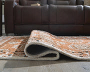 Qaabiz Sienna/Ivory/Black 7'8" x 10' Area Rug - R407521