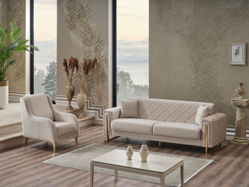 Quatro Chair in Cream - 200-SER-QUA-VELVET938-B