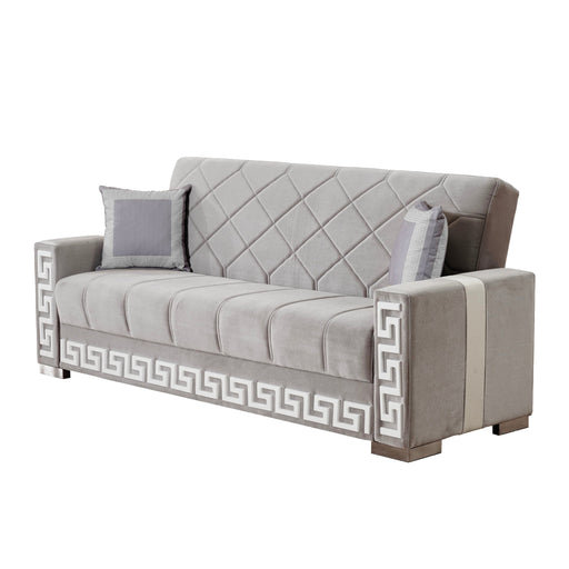 Queens 84 in. Convertible Sleeper Sofa in Gray with Storage - Gate FurnitureSleeper Sofa