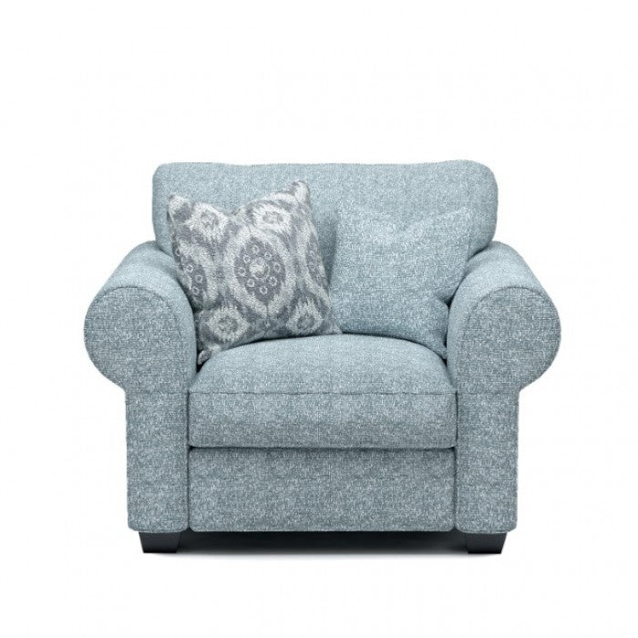 Queensbury Teal Accent Chair - FM61113TL-CH-PT
