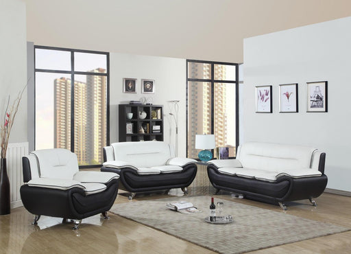 Quercus White Black Living Room Set - Gate FurnitureLiving Room Set