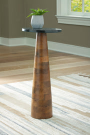 Quinndon Brown/Black Accent Table - A4000633