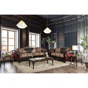 Quirino Burgundy/Dark Brown Sofa - SM6415-SF