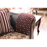 Quirino Burgundy/Dark Brown Sofa - SM6415-SF
