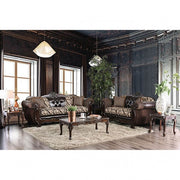 Quirino Light Brown/Dark Brown Sofa - SM6416-SF