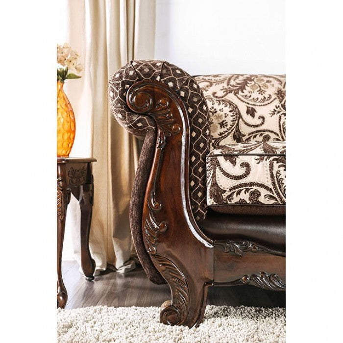 Quirino Light Brown/Dark Brown Sofa - SM6416-SF