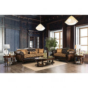 Quirino Tan/Dark Brown Sofa - SM6417-SF