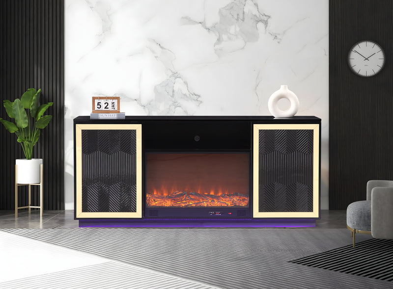 Quito Black Tv Stand - QUITO-BLK-TVS