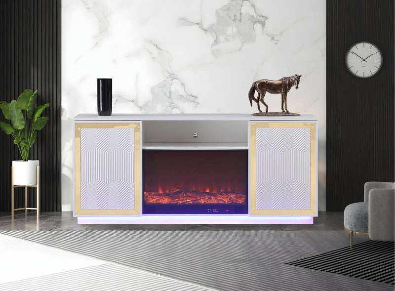 Quito White Tv Stand - QUITO-WH-TVS