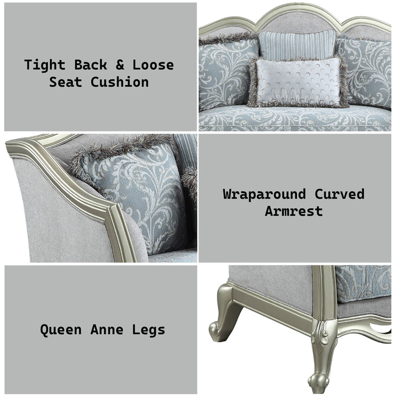 Qunsia Loveseat W/4 Pillows - LV01118