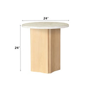 Qwin End Table W/Marble Top - LV03006