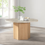 Qwin Round Dining Table W/Marble Top - DN02875