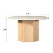 Qwin Round Dining Table W/Marble Top - DN02875