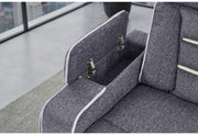 U1895 Grey P2 Reclining Sofa/Console Reclining Loveseat/Recliner - U1895-GREY-P2 RS/CRLS/R