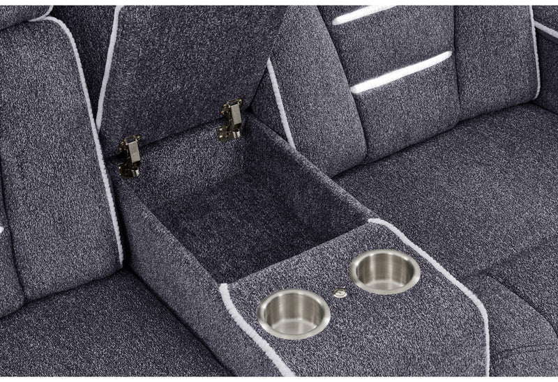 U1895 Grey P2 Reclining Sofa/Console Reclining Loveseat/Recliner - U1895-GREY-P2 RS/CRLS/R