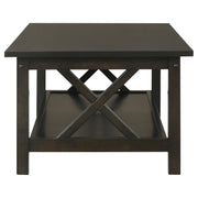 Rachelle 3-piece Rectangular Coffee Table Set Deep Merlot - 5909