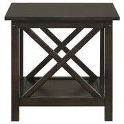 Rachelle 3-piece Rectangular Coffee Table Set Deep Merlot - 5909