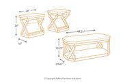 Radilyn Grayish Brown Table (Set of 3) - Gate FurnitureOccasional Table Set
