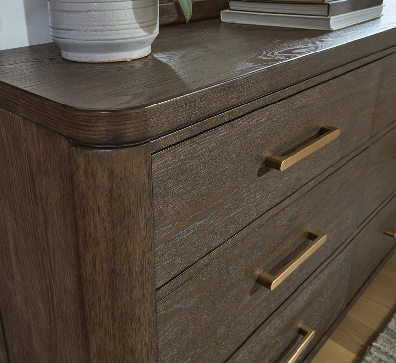 Radkin Burnished Brown Dresser and Mirror - PCB843B1