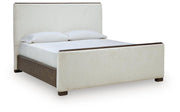 Radkin Burnished Brown Queen Upholstered Panel Bed - PCB843B2