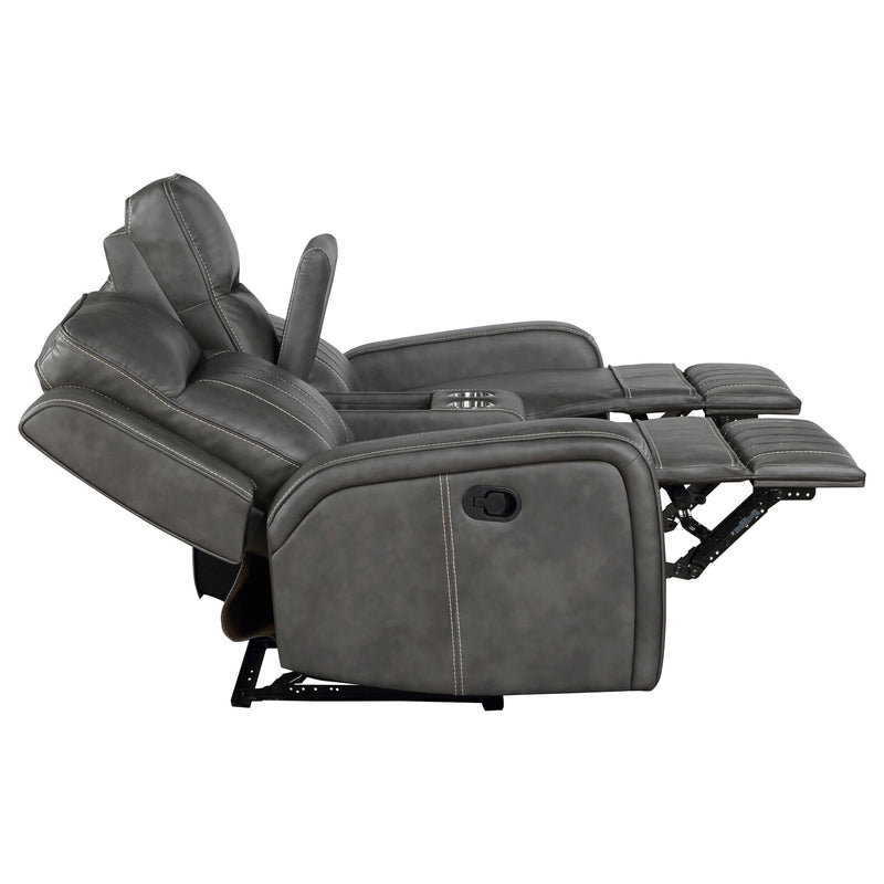 Raelynn 2-piece Upholstered Reclining Sofa Set Grey - 603191-S2