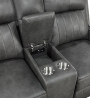 Raelynn 2-piece Upholstered Reclining Sofa Set Grey - 603191-S2