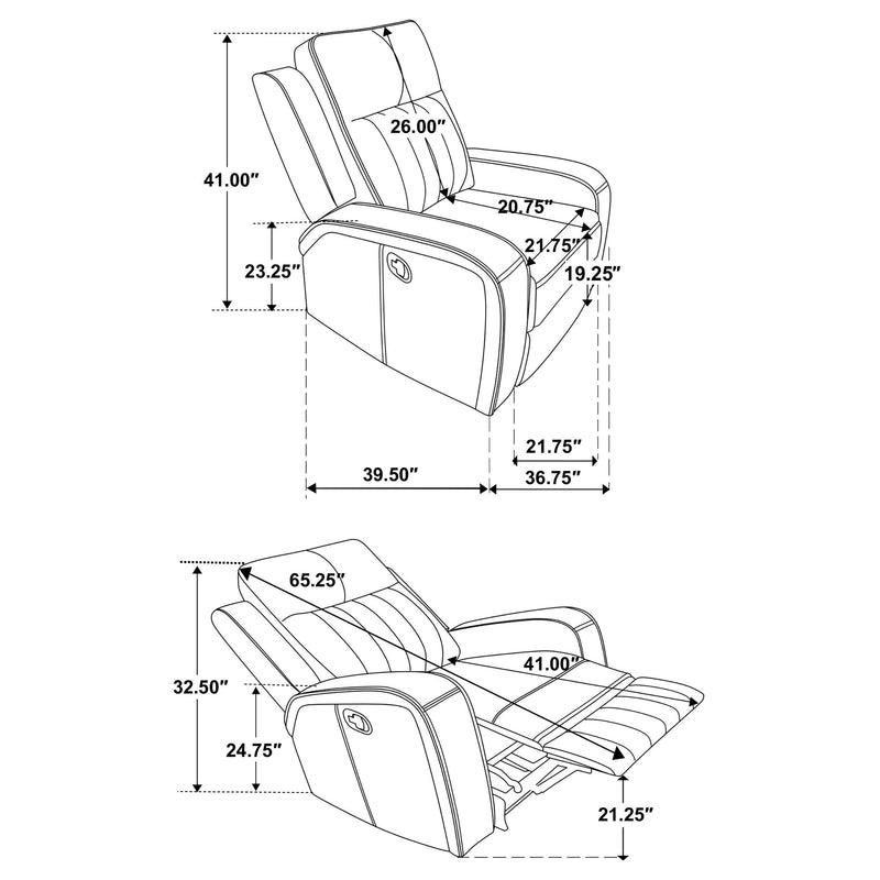 Raelynn 3-piece Upholstered Reclining Sofa Set Grey - 603191-S3
