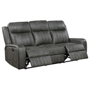 Raelynn 3-piece Upholstered Reclining Sofa Set Grey - 603191-S3