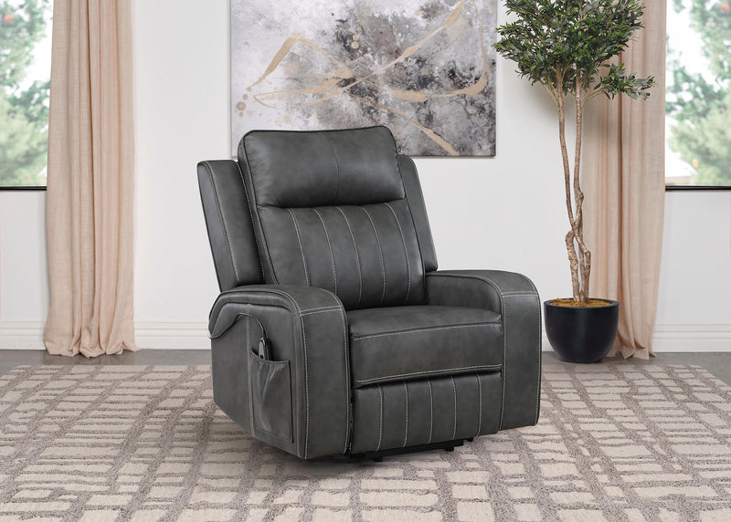 Raelynn Upholstered Power Lift Recliner Chair Grey - 603194P