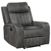 Raelynn Upholstered Track Arm Recliner Grey - 603193