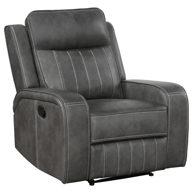 Raelynn Upholstered Track Arm Recliner Grey - 603193
