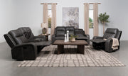 Raelynn Upholstered Track Arm Recliner Grey - 603193