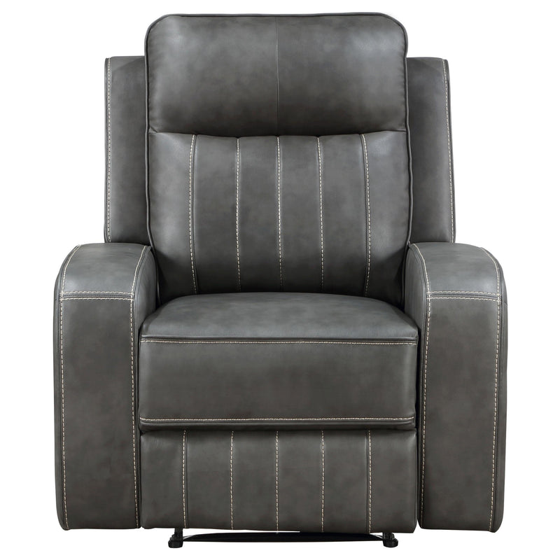 Raelynn Upholstered Track Arm Recliner Grey - 603193