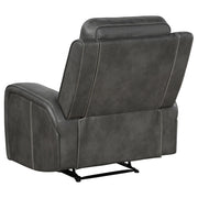 Raelynn Upholstered Track Arm Recliner Grey - 603193