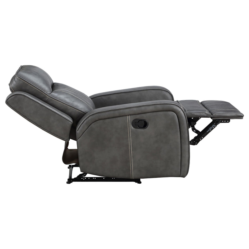 Raelynn Upholstered Track Arm Recliner Grey - 603193