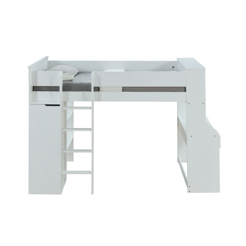 Ragna Twin Loft Bed W/Desk & Wardrobe - 38060