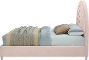 Rainbow Velvet King Bed Pink - Gate FurnitureKing Bed
