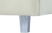 Rainbow Velvet Queen Bed Cream - Gate FurnitureQueen Bed