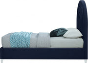Rainbow Velvet Twin Bed Blue - Gate FurnitureTwin Bed