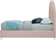 Rainbow Velvet Twin Bed Pink - Gate FurnitureTwin Bed